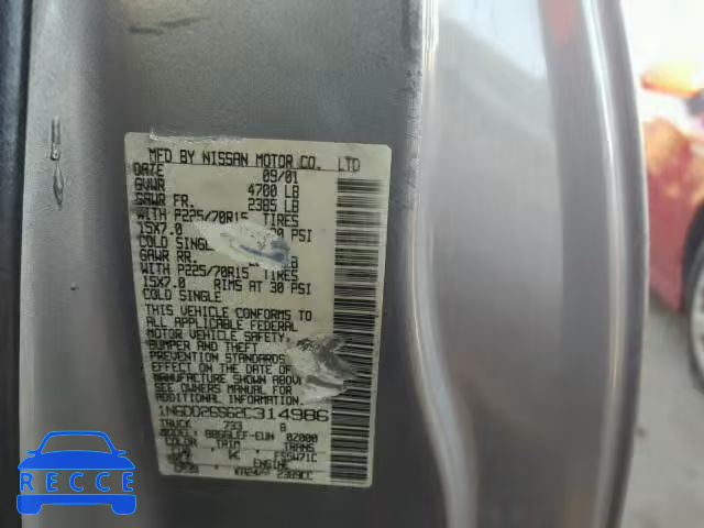 2002 NISSAN FRONTIER K 1N6DD26S62C314986 image 9