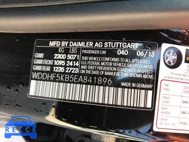 2014 MERCEDES-BENZ E 350 WDDHF5KB5EA841896 зображення 9