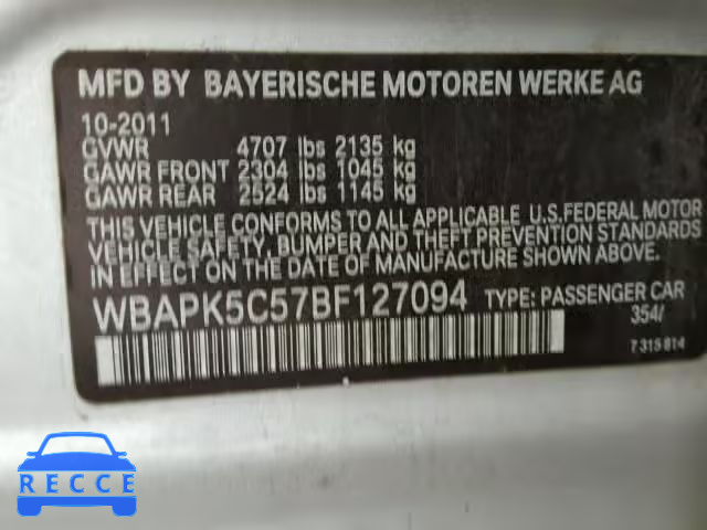 2011 BMW 328 XI SUL WBAPK5C57BF127094 image 9
