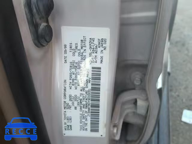 2000 TOYOTA 4RUNNER LI JT3HN87R0Y9033051 image 9