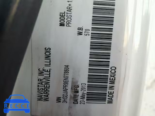 2014 INTERNATIONAL PROSTAR 3HSDJAPR9EN778604 image 9
