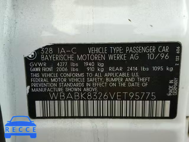 1997 BMW 328 IC AUT WBABK8326VET95775 image 9