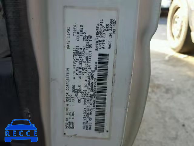 1992 TOYOTA PICKUP 1/2 JT4RN81A0N0095679 Bild 9