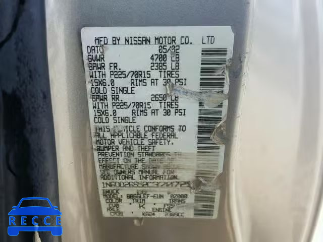 2002 NISSAN FRONTIER K 1N6DD26S52C370725 image 9