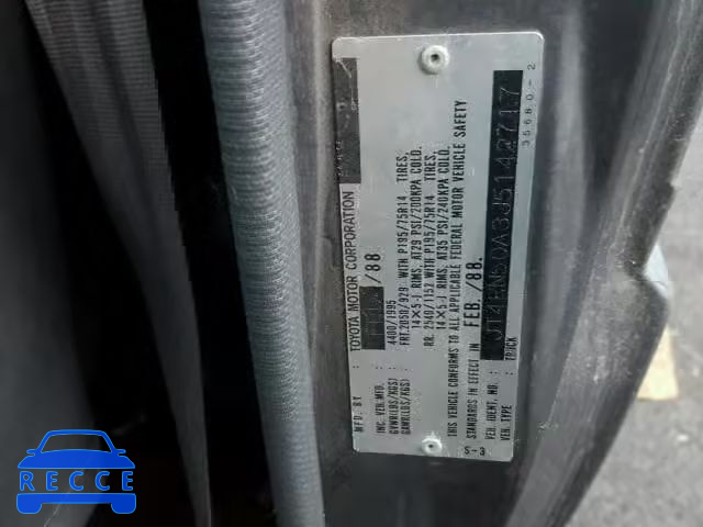 1988 TOYOTA PICKUP 1/2 JT4RN50A3J5142717 image 9
