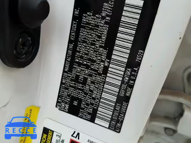 2012 TOYOTA VENZA LE 4T3ZK3BB0CU047031 image 9