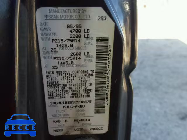 1995 NISSAN TRUCK KING 1N6HD16S9SC390875 Bild 9