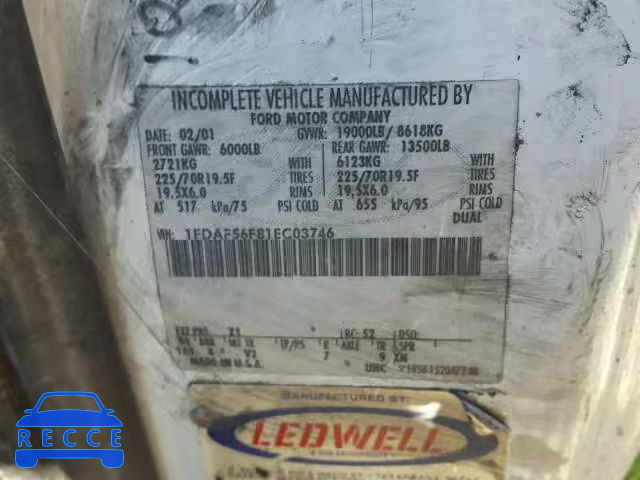 2001 FORD F550 SUPER 1FDAF56F81EC03746 image 9