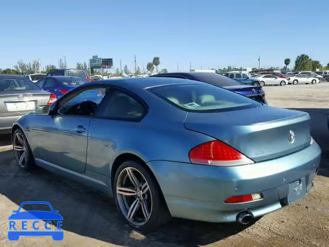 2006 BMW 650 I WBAEH13436CR46018 зображення 2