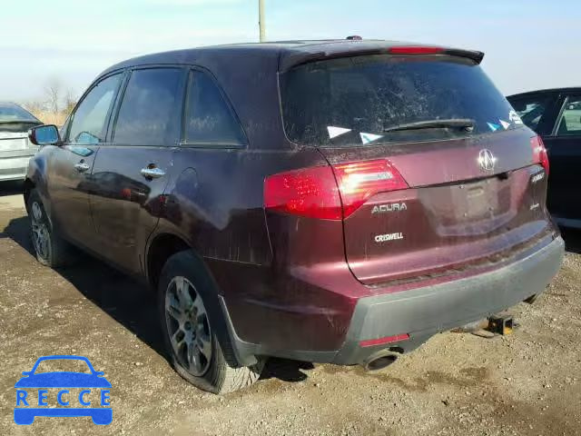 2007 ACURA MDX TECHNO 2HNYD28357H525685 image 2