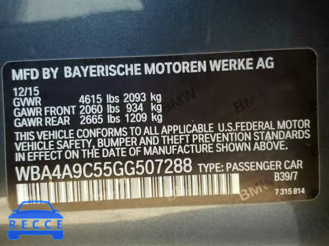 2016 BMW 428 I WBA4A9C55GG507288 зображення 9
