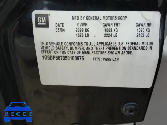 2005 CADILLAC CTS HI FEA 1G6DP567350108976 image 9