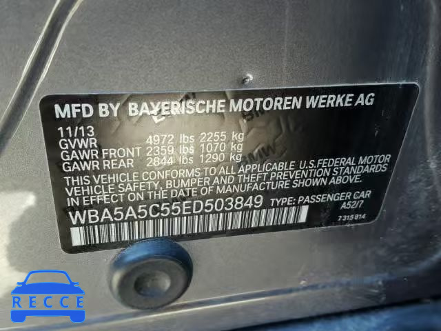 2014 BMW 528 I WBA5A5C55ED503849 image 9