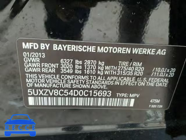 2013 BMW X5 XDRIVE5 5UXZV8C54D0C15693 image 9