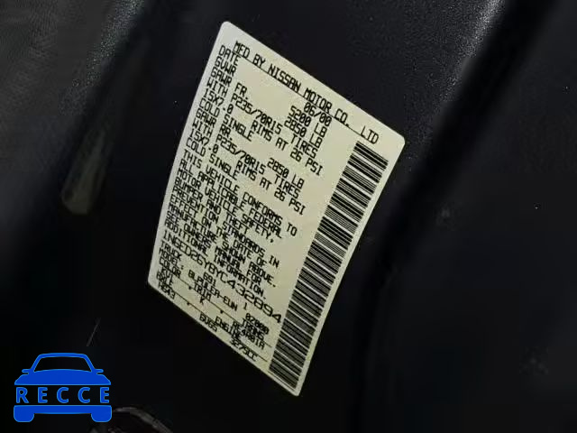 2000 NISSAN FRONTIER K 1N6ED26Y8YC432894 image 9