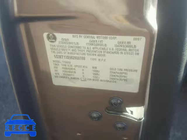 2008 SAAB 9-7X 4.2I 5S3ET13S982800788 image 9