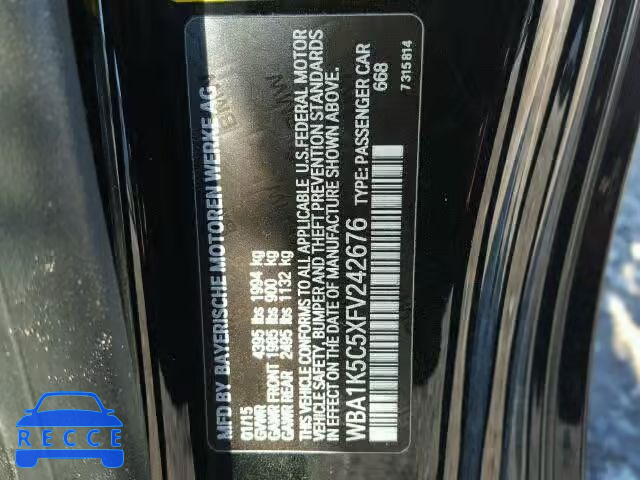 2015 BMW 228I WBA1K5C5XFV242676 зображення 9