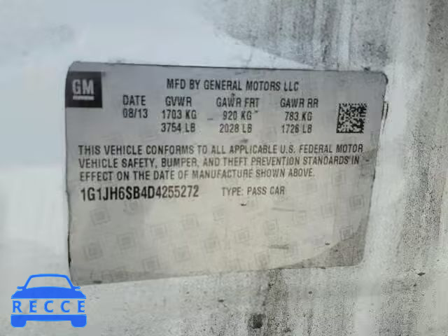 2013 CHEVROLET SONIC RS 1G1JH6SB4D4255272 image 9