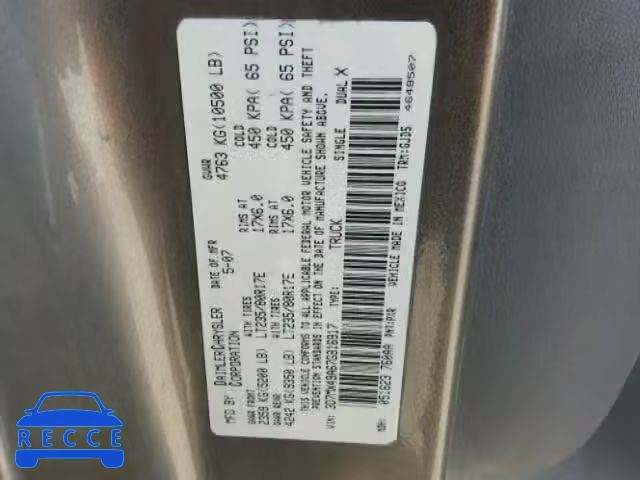 2007 DODGE RAM 3500 M 3D7MX49A67G816917 image 9