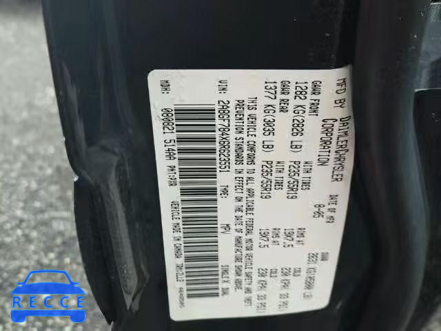 2006 CHRYSLER PACIFICA L 2A8GF784X6R623551 image 9