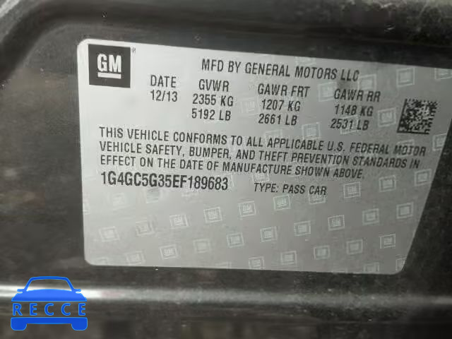 2014 BUICK LACROSSE A 1G4GC5G35EF189683 image 9