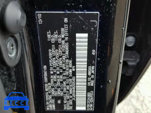 2011 LEXUS RX 450H JTJZB1BA4B2005400 image 9