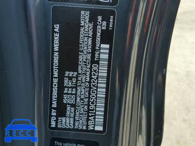 2016 BMW 228XI SULE WBA1L9C50GV324230 зображення 9