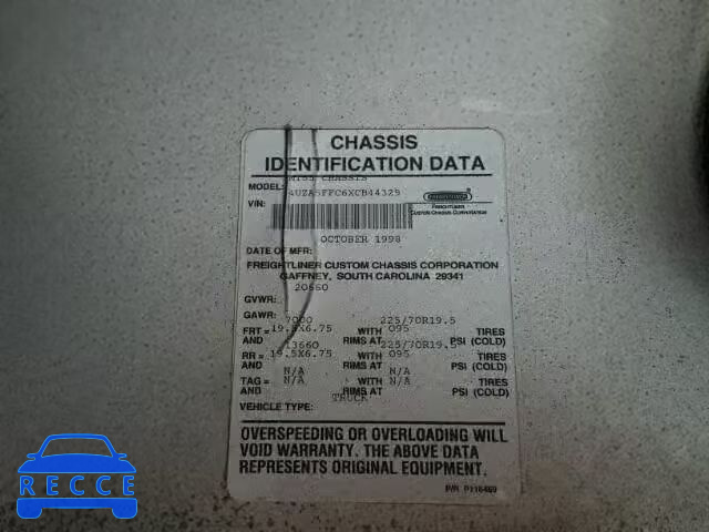 1999 FREIGHTLINER M LINE WAL 4UZA5FFC6XCB44329 image 9
