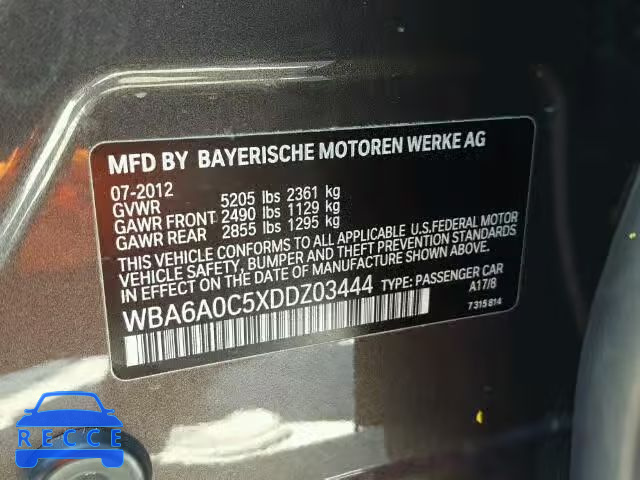 2013 BMW 640I WBA6A0C5XDDZ03444 image 9