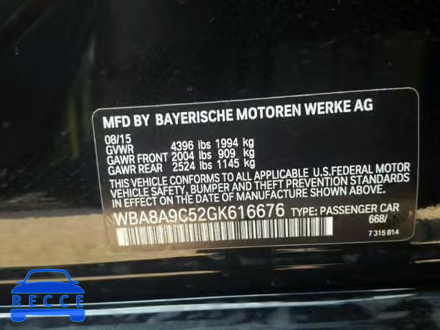 2016 BMW 320 WBA8A9C52GK616676 image 9