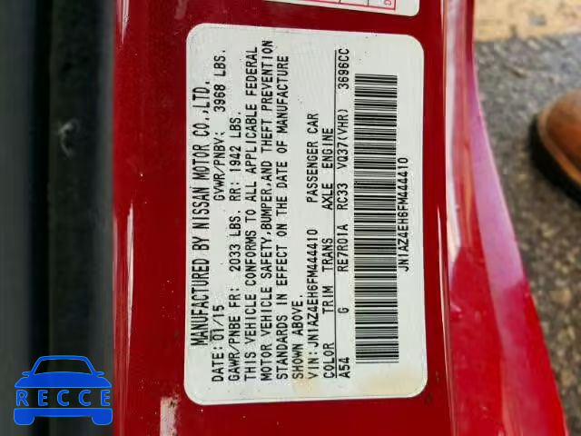 2015 NISSAN 370Z JN1AZ4EH6FM444410 image 9