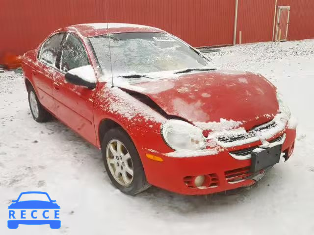 2005 DODGE NEON SX 2. 1B3ES46C45D214595 зображення 0