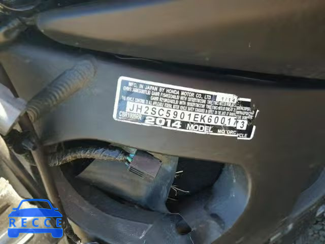 2014 HONDA CBR1000 JH2SC5901EK600173 image 9