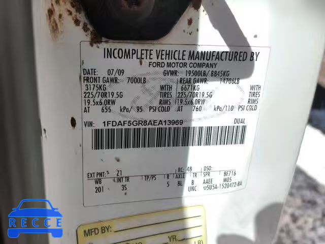 2010 FORD F550 SUPER 1FDAF5GR8AEA13969 image 9
