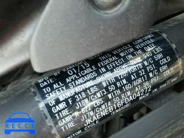 2015 KAWASAKI EN650 JKAENEB16FDA04272 image 9