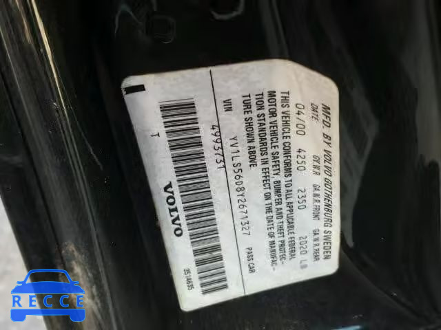 2000 VOLVO S70 YV1LS56D8Y2671327 image 9
