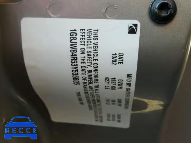 2003 SATURN LW300 1G8JW84R53Y535805 image 9