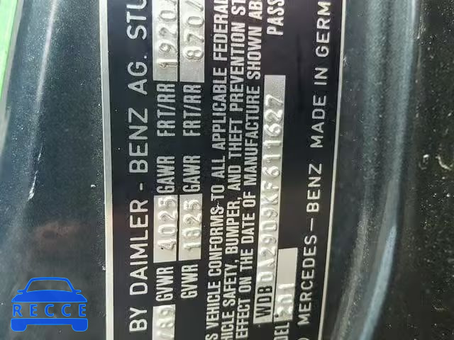 1995 MERCEDES-BENZ E CLASS WDBDA28D9KF611627 image 9