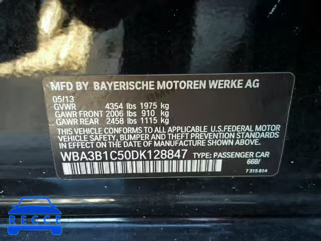 2013 BMW 320 WBA3B1C50DK128847 зображення 9