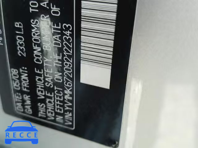 2009 VOLVO C30 YV1MK672092122343 image 9