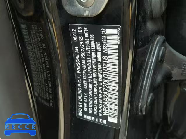 2013 PORSCHE PANAMERA WP0AA2A72DL010218 image 9