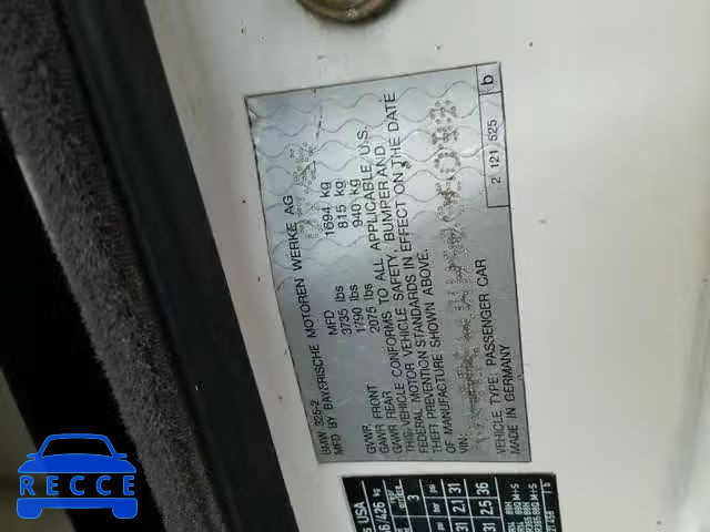 1987 BMW 325 WBAAB540XH9696098 зображення 9