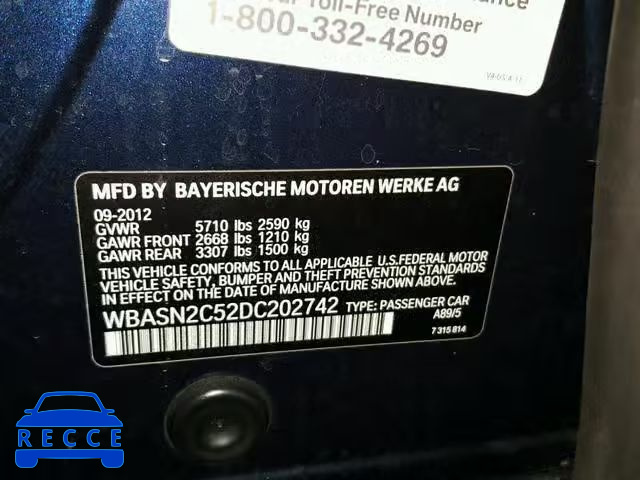 2013 BMW 535 IGT WBASN2C52DC202742 image 9