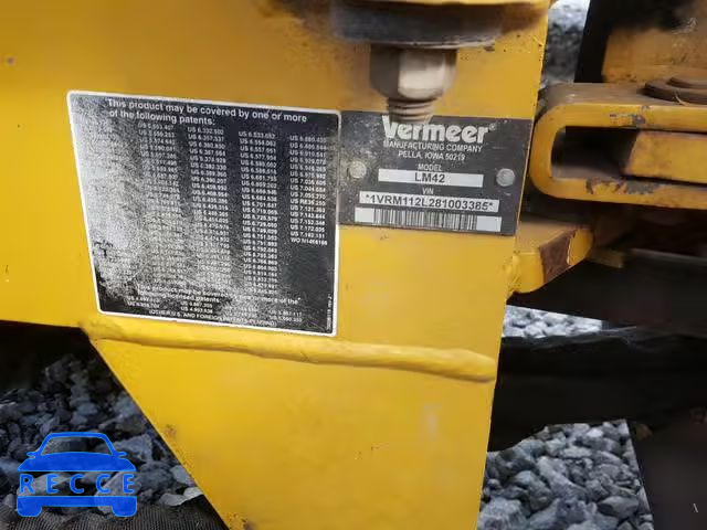 2008 VERM TRENCHER 1VRM112L281003385 зображення 9