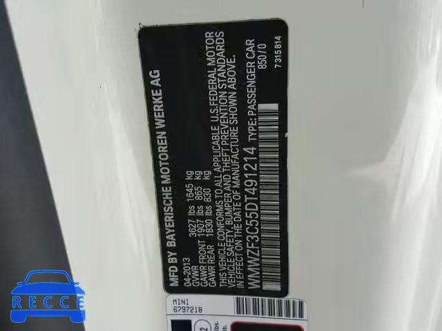 2013 MINI COOPER CLU WMWZF3C55DT491214 image 9
