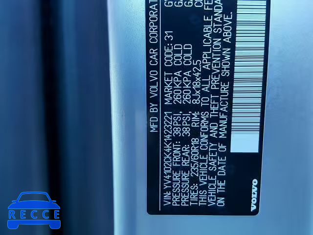 2019 VOLVO XC90 T5 YV4102CK4K1423221 image 9