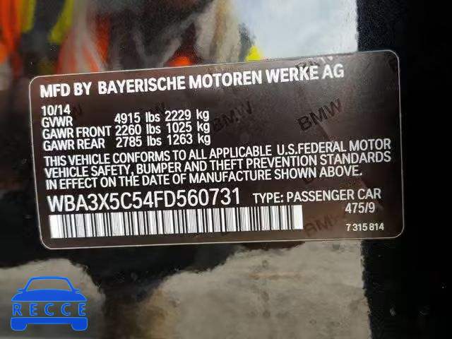 2015 BMW 328 XIGT WBA3X5C54FD560731 Bild 9