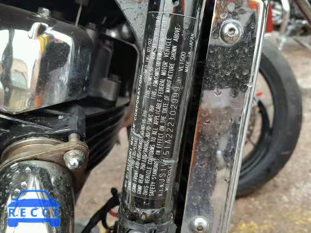 2002 SUZUKI VL1500 JS1VY51A222102999 зображення 9
