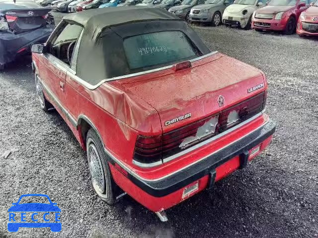 1989 CHRYSLER LEBARON 1C3BJ45K2KG235487 Bild 2