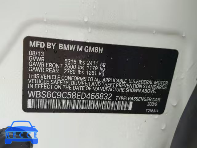 2014 BMW M6 GRAN CO WBS6C9C58ED466832 image 9
